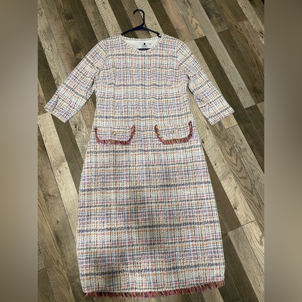 Dainty Jewells Multicolor Tweed Midi Dress